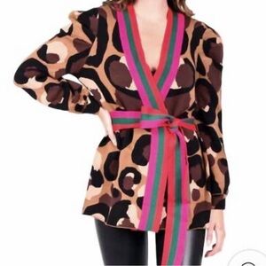 EMILY MCCARTHY colleen cardigan in animal XL